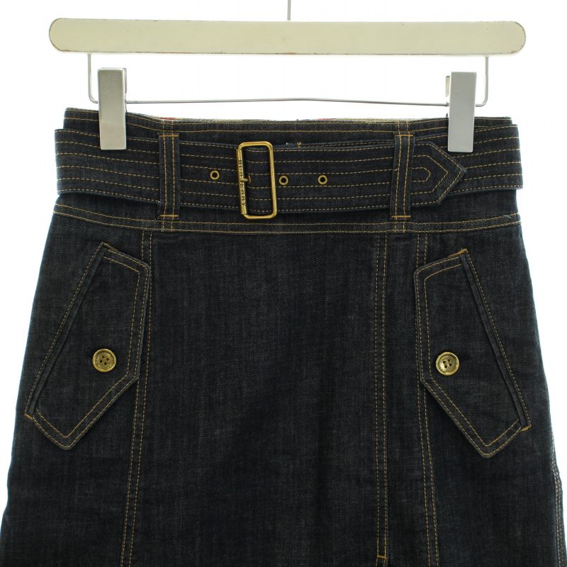 バーバリーロンドン デニムスカート ブラック 【公式通販】