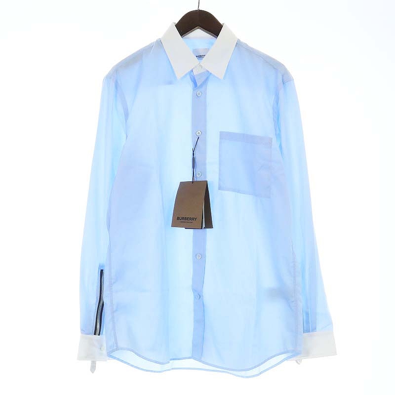 未使用品 バーバリー BURBERRY クレリックシャツ シャツ 長袖 39 M 