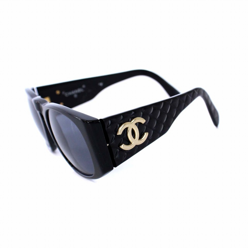 シャネル CHANEL ココマーク マトラッセ サングラス 黒 ブラック 01450 