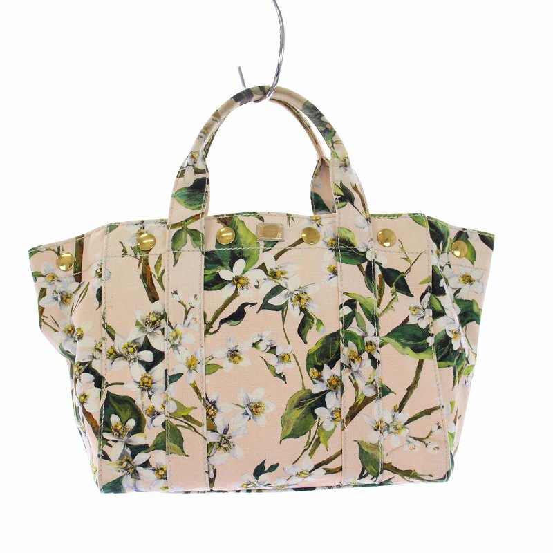 ドルチェ&ガッバーナ ドルガバ DOLCE&GABBANA 花柄 トートバッグ 