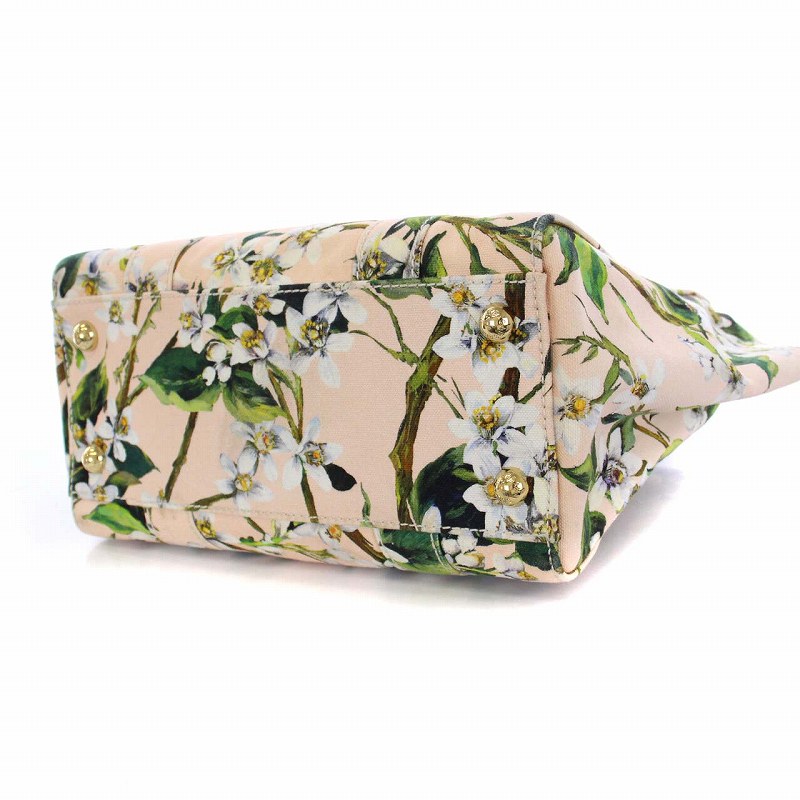 Dolce&Gabbana ドルガバ 花柄 キャンバス ハンドバッグ レア 美品 ドルチェ&ガッバーナ ドルガバ DOLCE&GABBANA 花柄 トートバッグ