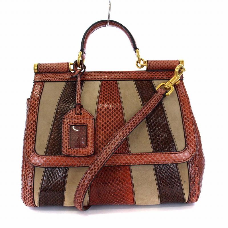 ドルチェ&ガッバーナ ドルガバ DOLCE&GABBANA シシリー パイソン  