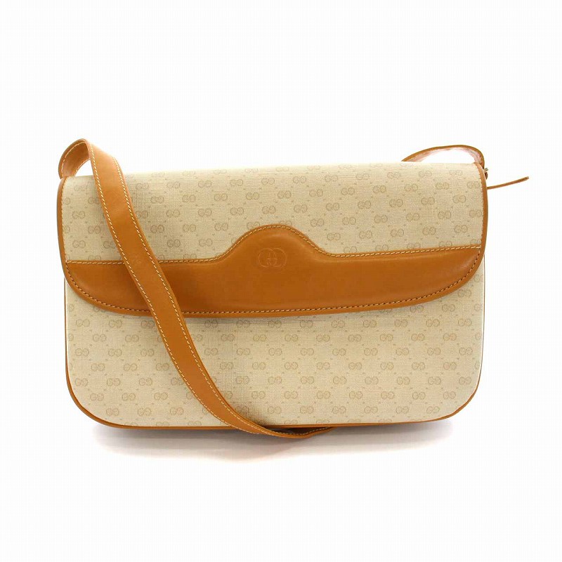 グッチ GUCCI オールドグッチ マイクロGG PVC レザー 2WAY ショルダー 