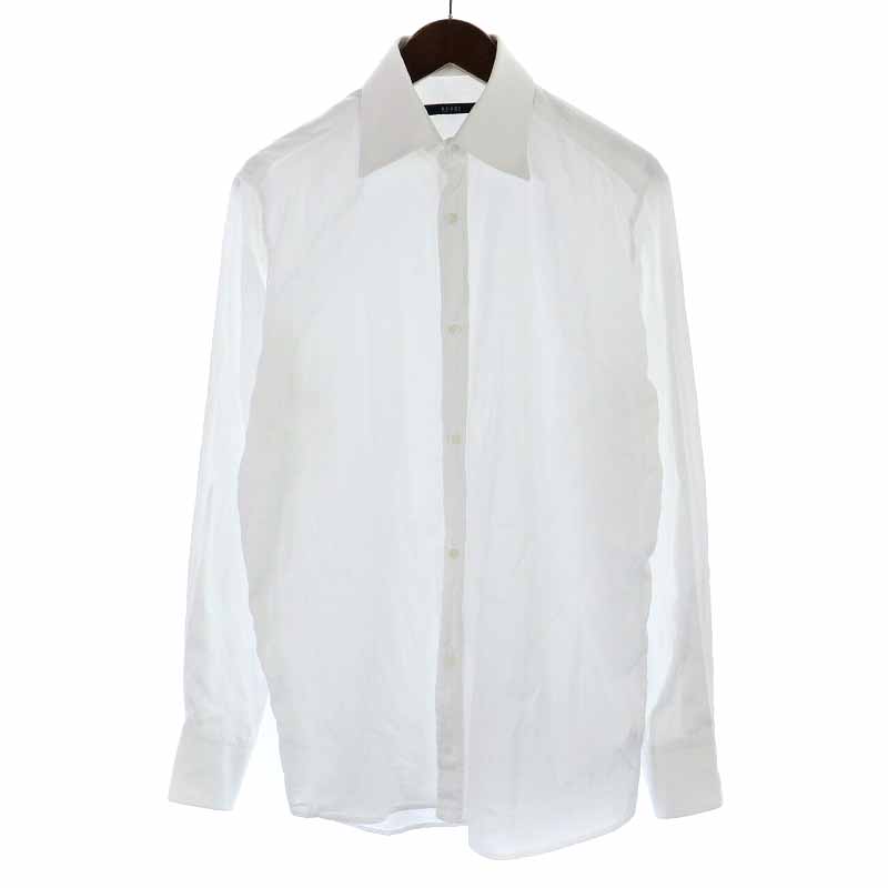 グッチ GUCCI カジュアルシャツ コットン ヘリンボーン 長袖 38/15 M 