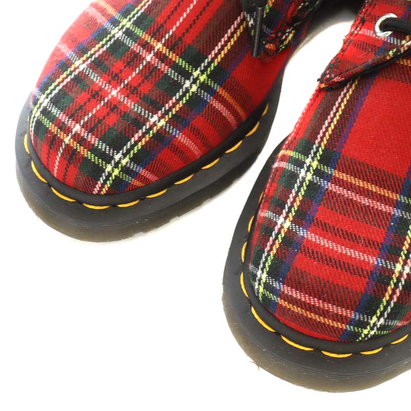 Dr. Martens ブラック ローファー チェック柄