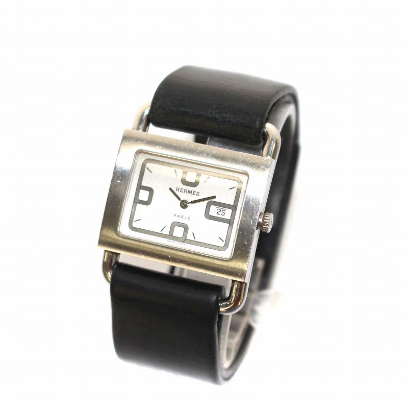 エルメス HERMES バレニア デイト スクエア BA1.510 腕時計 クォーツ 