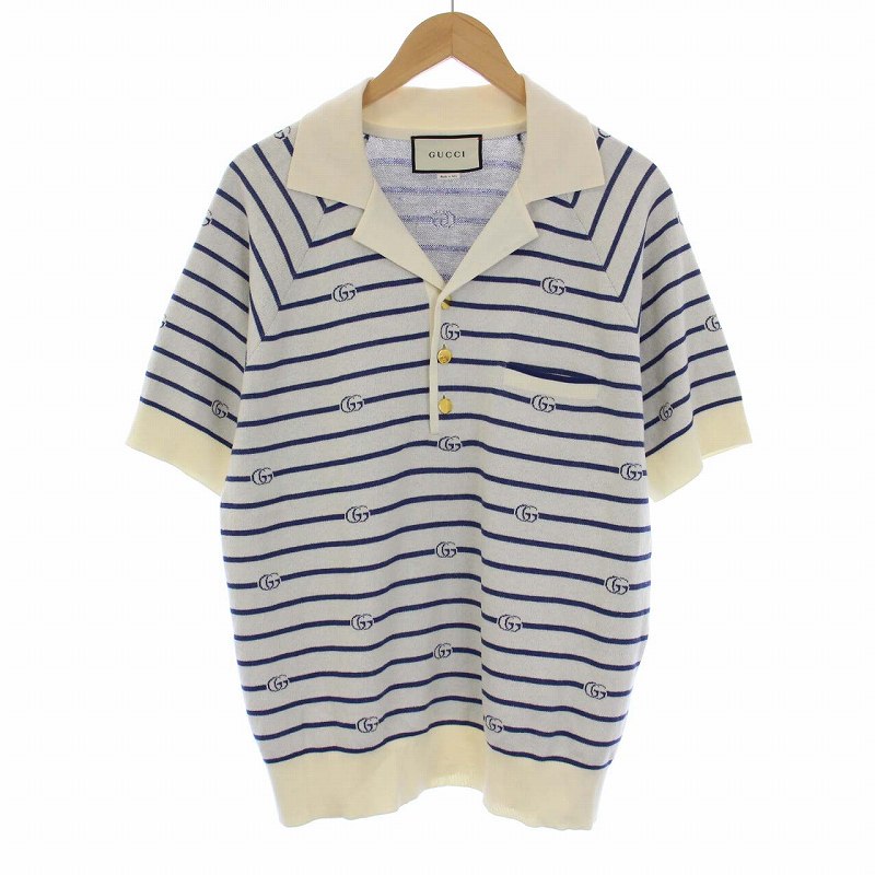 グッチ GUCCI 20-21AW DOUBLE G STRIPE POLO ダブルG ストライプ 