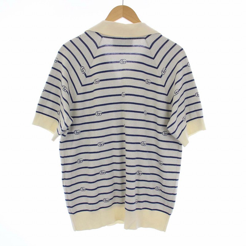 グッチ GUCCI 20-21AW DOUBLE G STRIPE POLO ダブルG ストライプ 