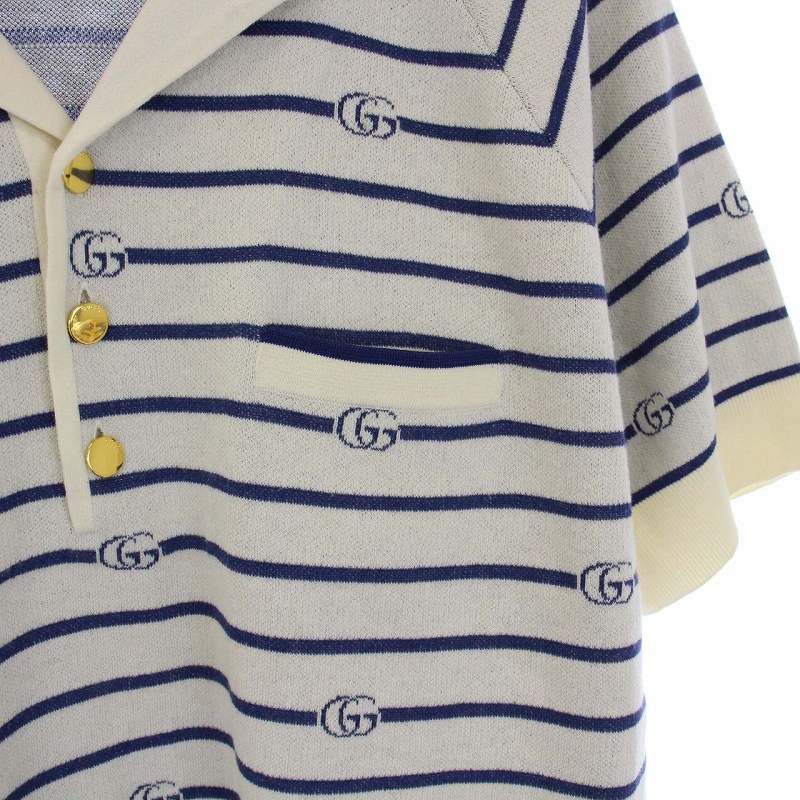 グッチ GUCCI 20-21AW DOUBLE G STRIPE POLO ダブルG ストライプ 