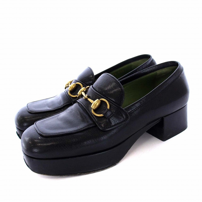 グッチ GUCCI ホースビットローファー プラットフォーム チャンキー 