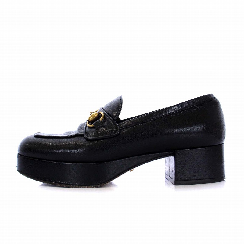 美品 GUCCI ホースビットローファー プラットフォーム 37 1/2 美品 GUCCI ホースビットローファー プラットフォーム 37 1/2