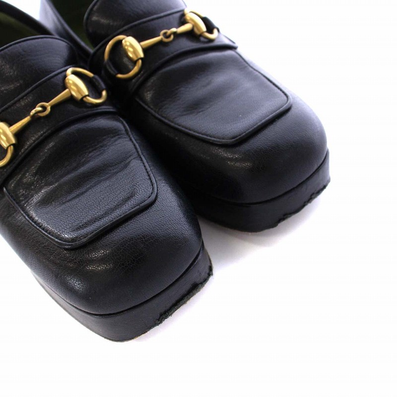グッチ GUCCI ホースビットローファー プラットフォーム チャンキー 