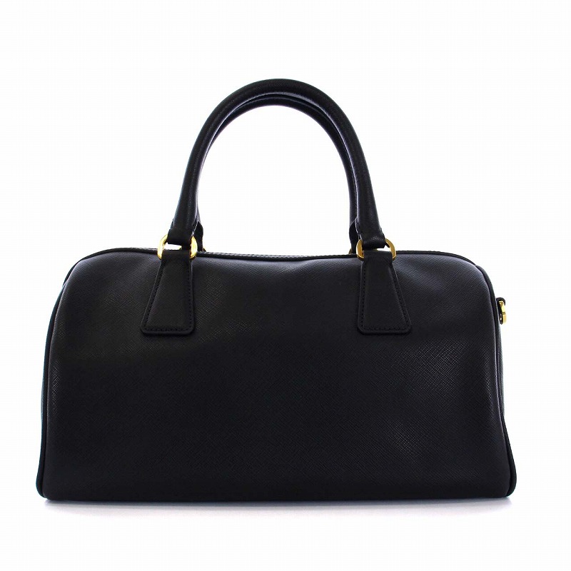 プラダ PRADA サフィアーノレザー ミニボストンバッグ ハンドバッグ 黒 