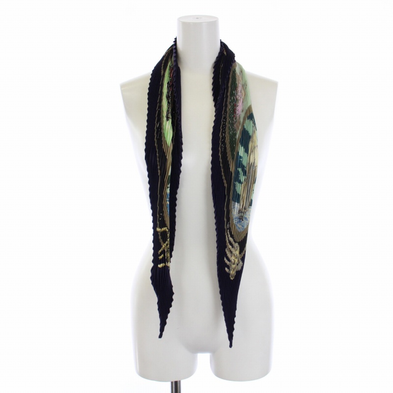 HERMES　エルメス　プリーツスカーフ　カレプリセ　カレ　マルチカラー　シルク エルメス HERMES スカーフ カレ プリセ BELLES AMURES プリーツ シルク