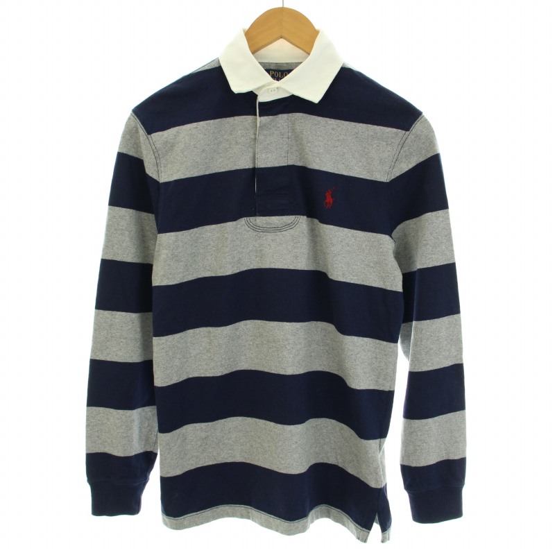★ ポロ　ラルフローレン　ポニー　刺繍　ハーフボタン　ボーダー　ラガー　シャツ ポロ ラルフローレン POLO RALPH LAUREN ラガーシャツ