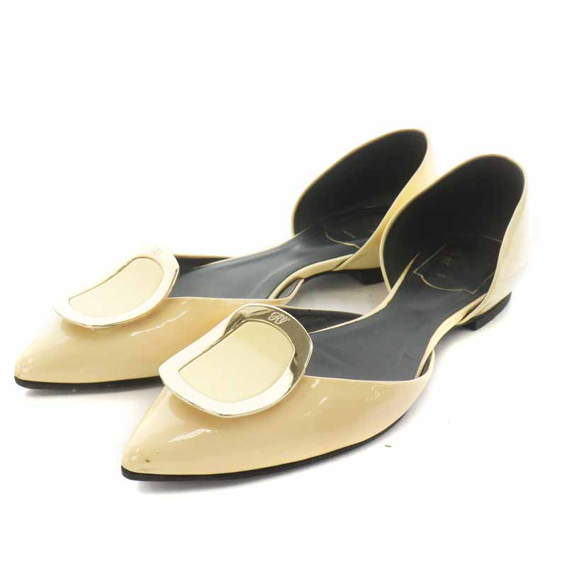 ロジェヴィヴィエ ROGER VIVIER パンプス フラット バックル ポイン 