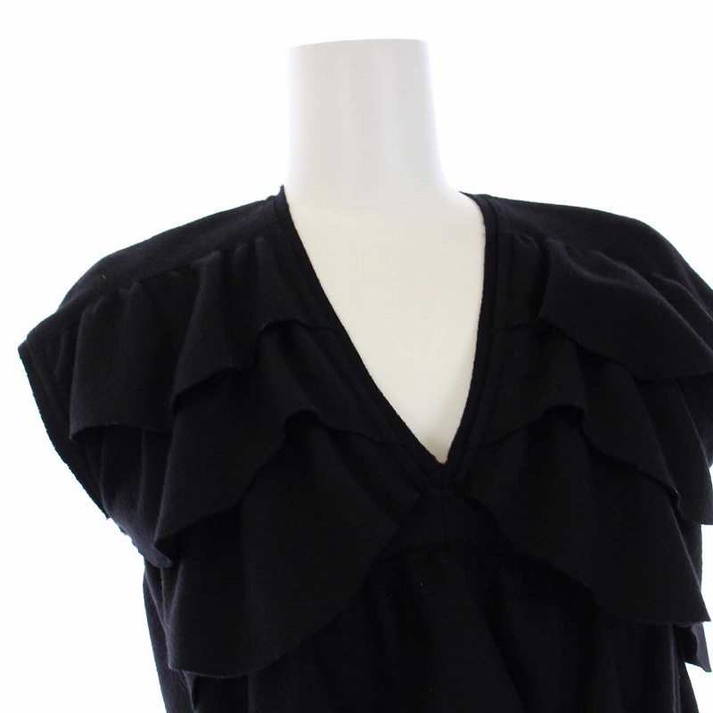 フェンディ FENDI ノースリーブワンピース ロング フリル タイト  