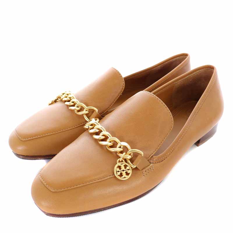 トリーバーチ TORY BURCH ローファー レザー ローヒール チェーン ロゴ 