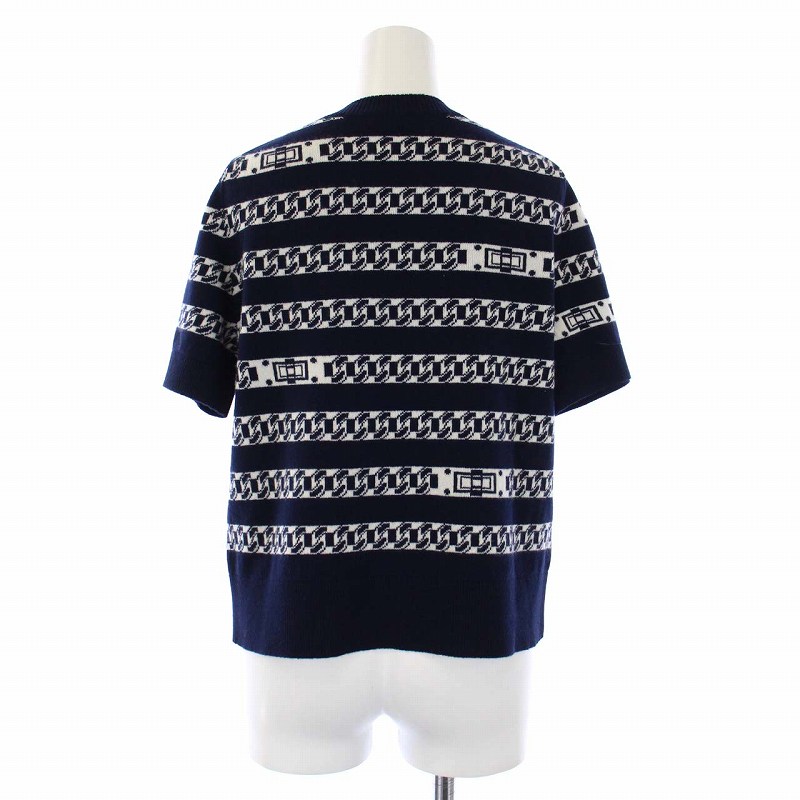 シャネル CHANEL 17SS カシミヤ100％ チェーン バックル ニット 