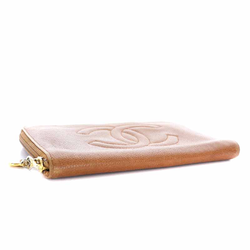 シャネル CHANEL 長財布 ラウンドファスナー キャビアスキン ココ 