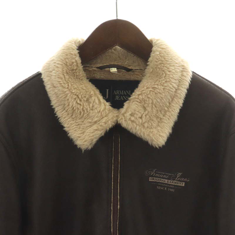 アルマーニジーンズ ムートンジャケット アルマーニ ジーンズ ARMANI JEANS エコムートンジャケット アウター L