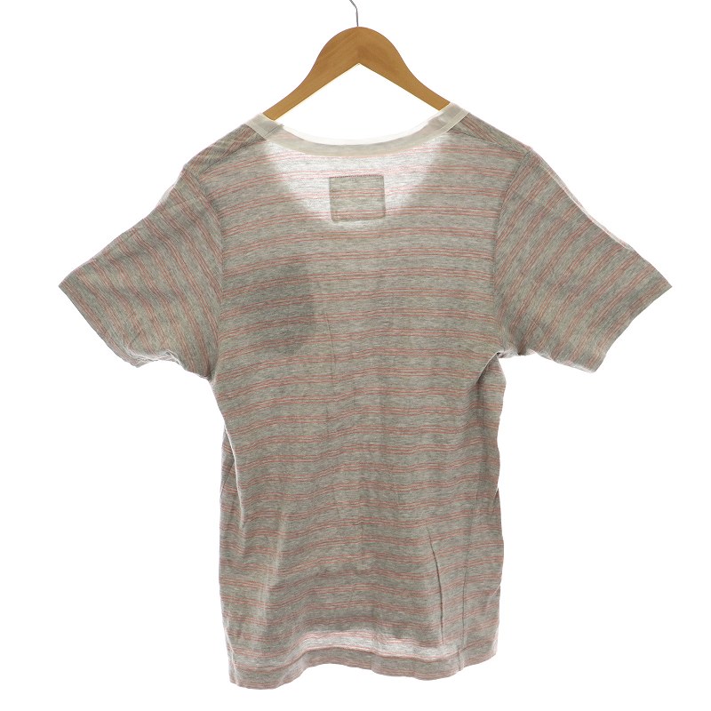 sacai バックフリル半袖スウェット【サイズ2】ボーダー サカイ sacai 13SS 襟切り替えUネックボーダーTシャツ2