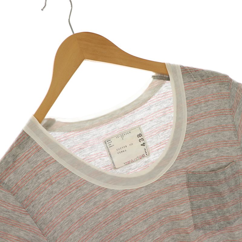 sacai バックフリル半袖スウェット【サイズ2】ボーダー サカイ sacai 13SS 襟切り替えUネックボーダーTシャツ2