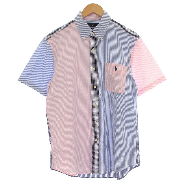 レア【古着】ラルフローレン BDチェックシャツ ピンク メンズXL POLO RALPH LAUREN ポロ・ラルフローレン ヴィンテージ ANDY