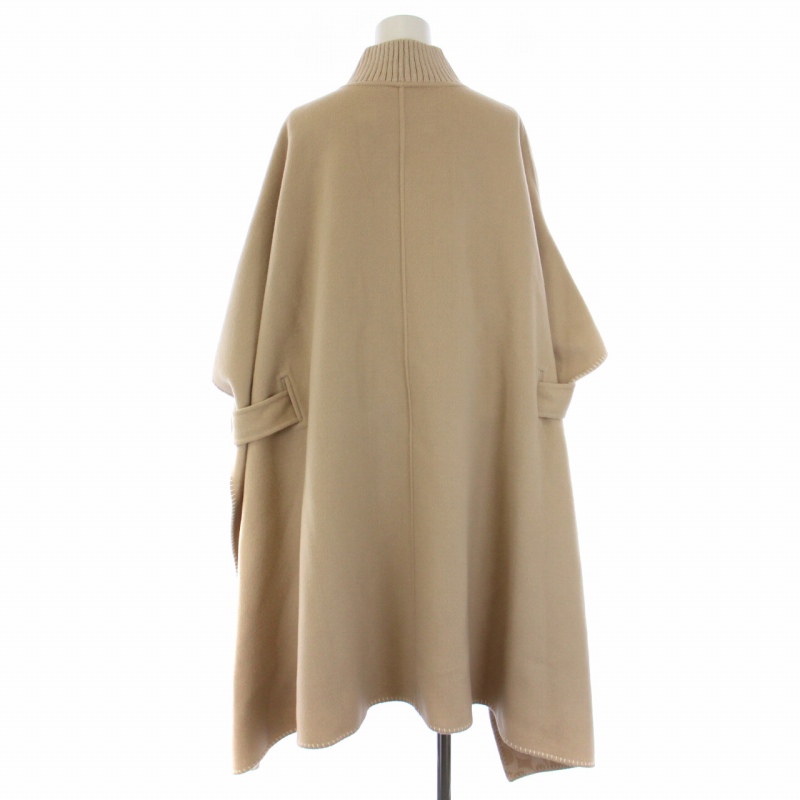 未使用品 コーチ COACH WOOL CAPE ジップウールコート ポンチョ ロング 
