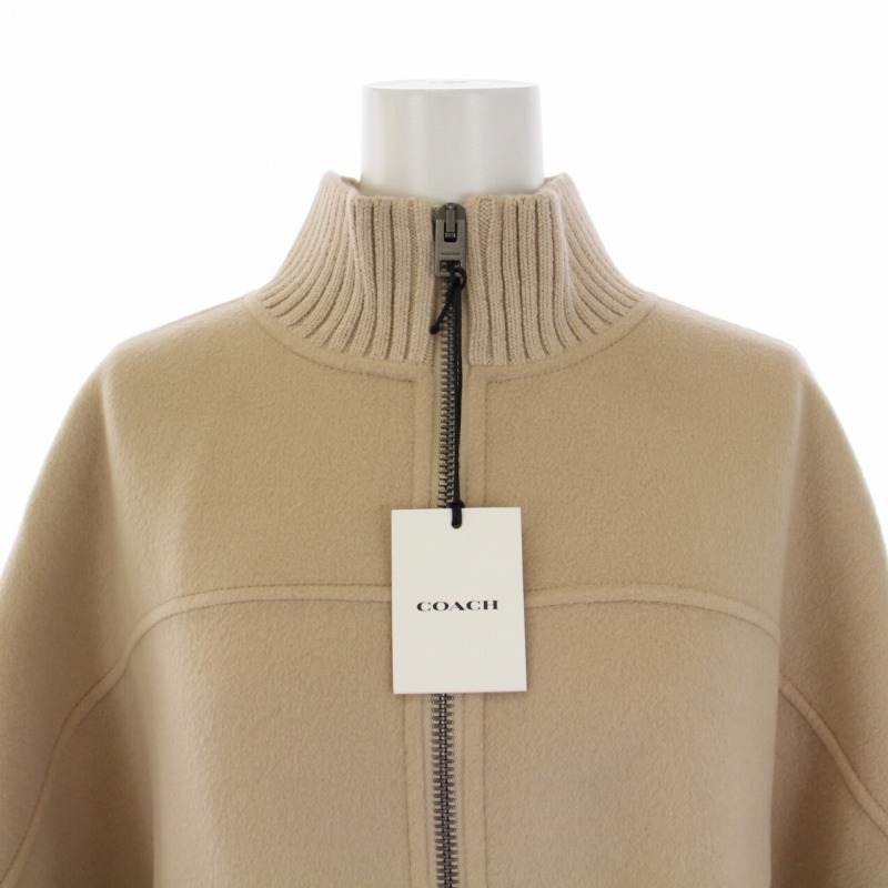 COACH コーチ ポンチョ ウール カシミヤ ベージュ C5503 COACH - COACH(コーチ) ポンチョ サイズXS〜S レディース美品 - C5503