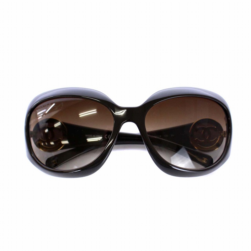 シャネル CHANEL サングラス ココマーク 61□18 130 茶 ダークブラウン 