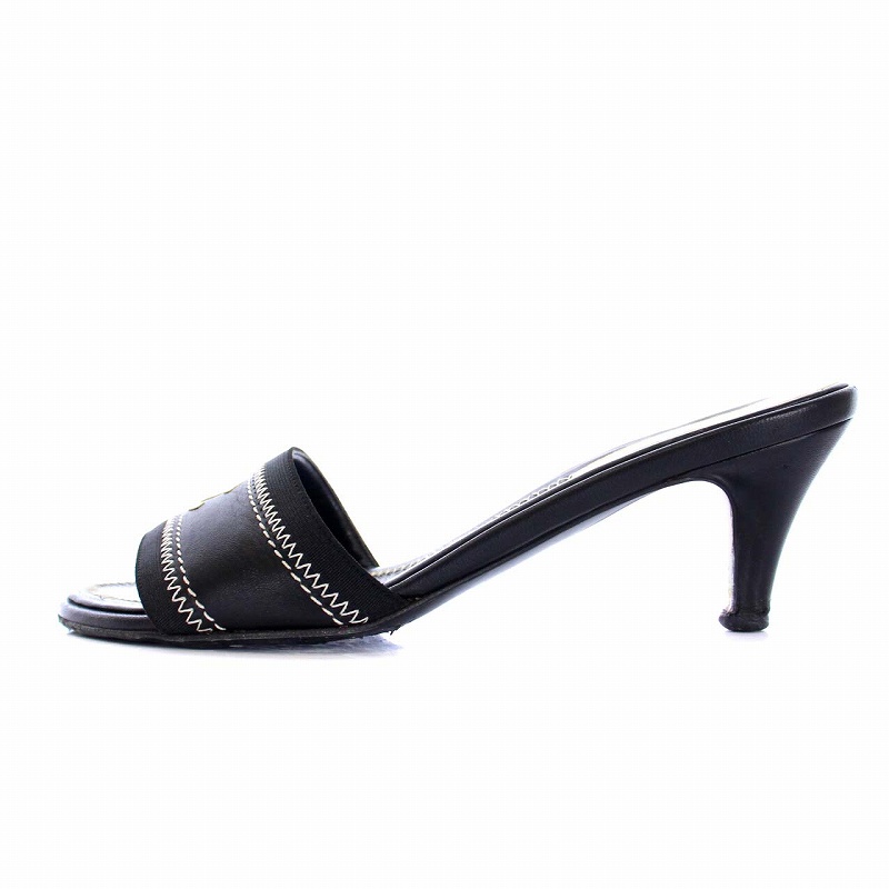 シャネルミュールサンダルココマーク36.5 黒