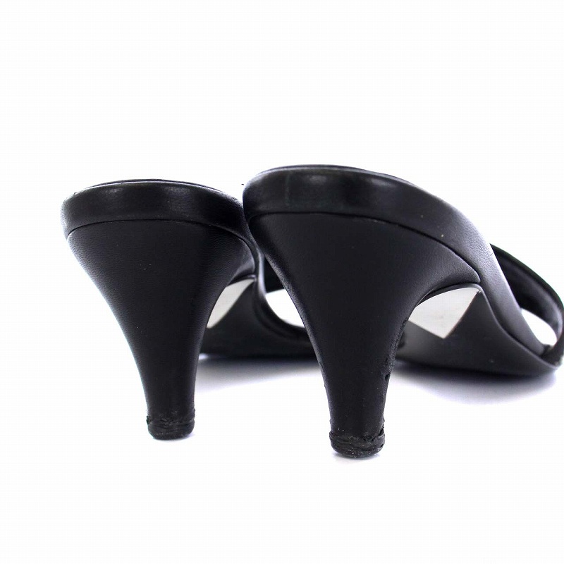 シャネル　ミュール　サンダル　ココマーク　36.5 黒 シャネルミュールサンダルココマーク36.5 黒