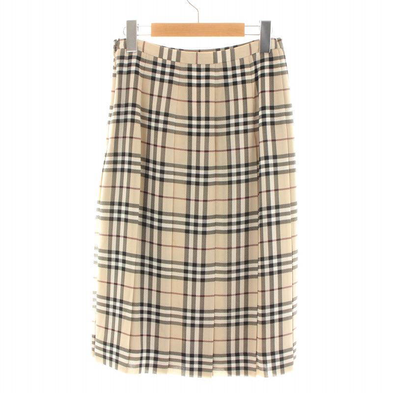 バーバリー ロンドン BURBERRY LONDON プリーツスカート フレア ロング 