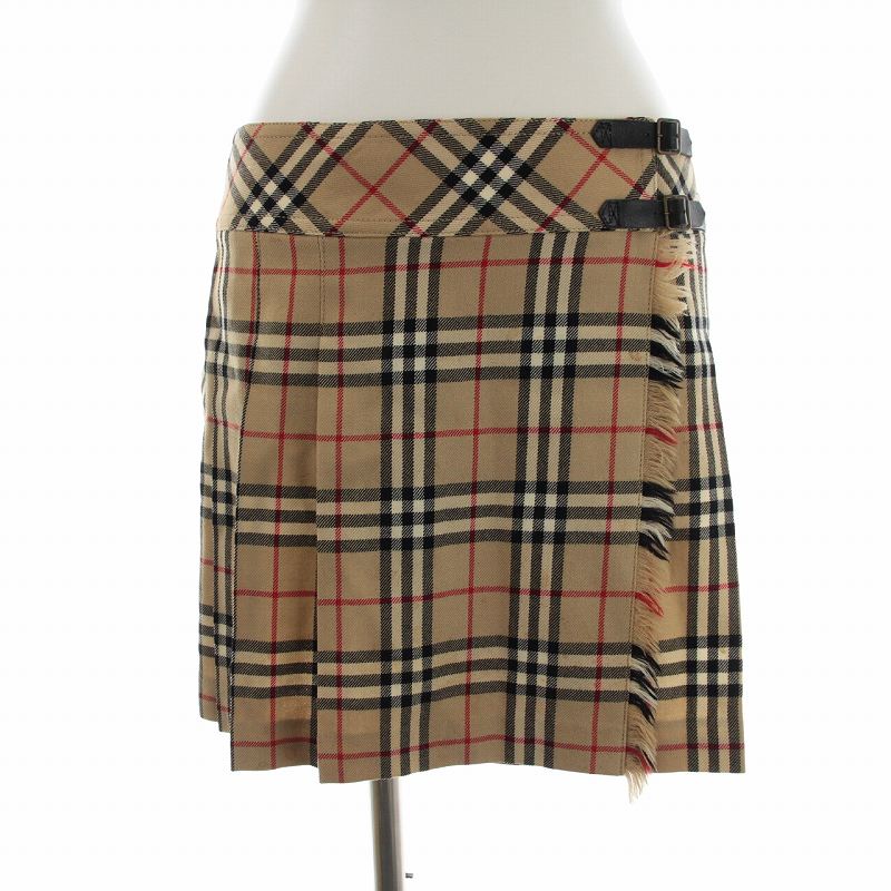 バーバリーブルーレーベル BURBERRY BLUE LABEL ラップスカート ミニ 