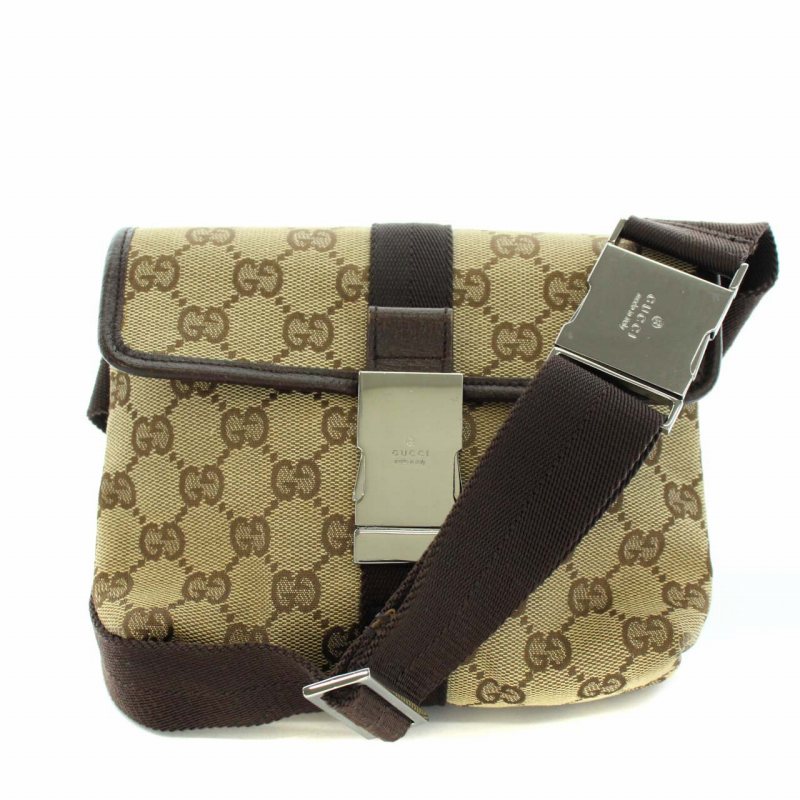 グッチ GUCCI ウエストバッグ ボディバッグ GGキャンバス GG柄 