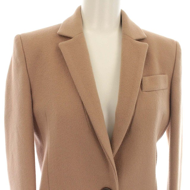 グッチ GUCCI チェスターコート ウール ロング コート 36 S ベージュ 