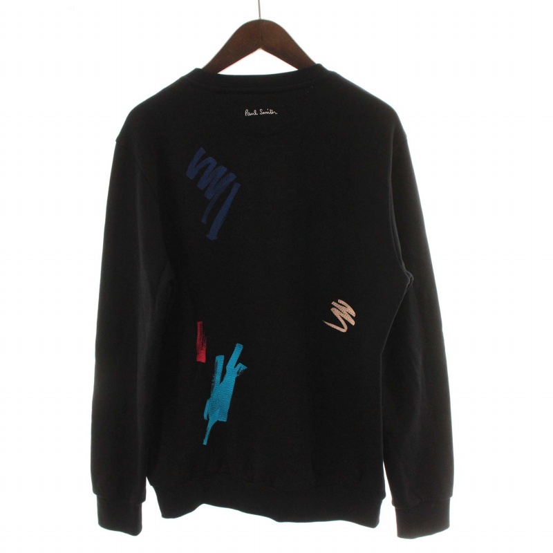 ポールスミス PAUL SMITH 20AW スウェット トレーナー 長袖 刺繍 M 黒  