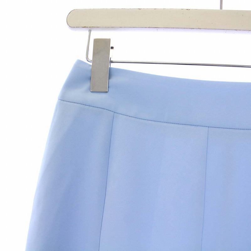 未使用品 エリザ ELISA フレアスカート ひざ丈 サイドジップ 1 S 水色  