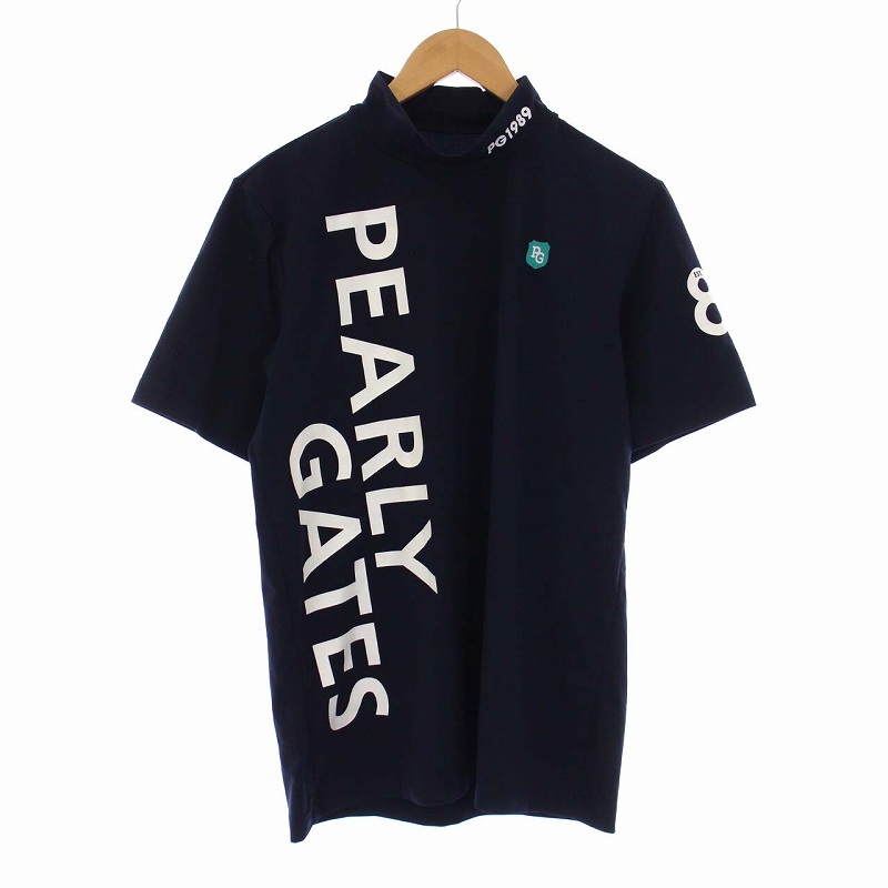 パーリーゲイツ PEARLY GATES ゴルフウェア フロントロゴ モックネック 
