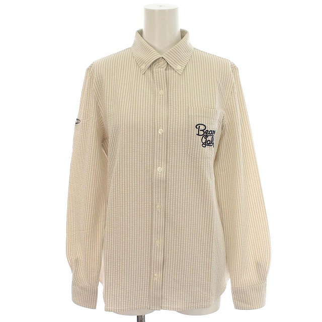 BEAMS GOLF ビームスゴルフ ストライプシャツ 長袖シャツ ハーフ