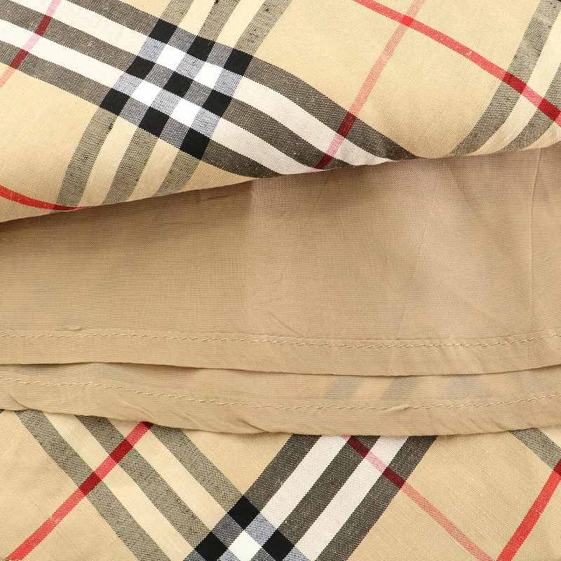 BURBERRY LONDON 麻 ベージュ フレアスカート 38 BURBERRY LONDON 麻 ベージュ フレアスカート 38