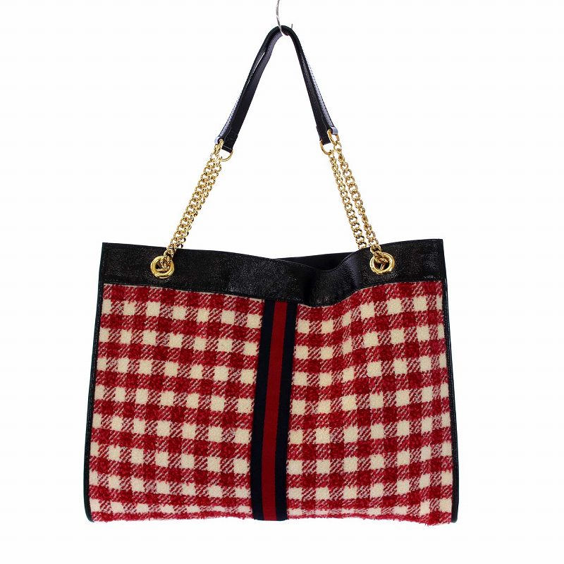 グッチ GUCCI ラジャ ツイード ラージ トートバッグ ショルダーバッグ 