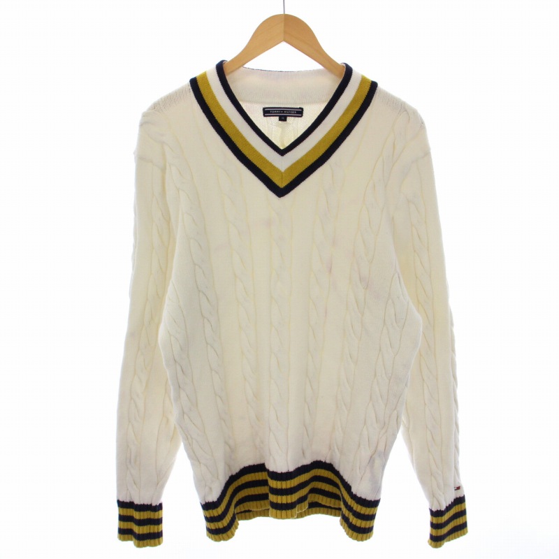 トミーヒルフィガー TOMMY HILFIGER ニット カットソー 長袖 Vネック 