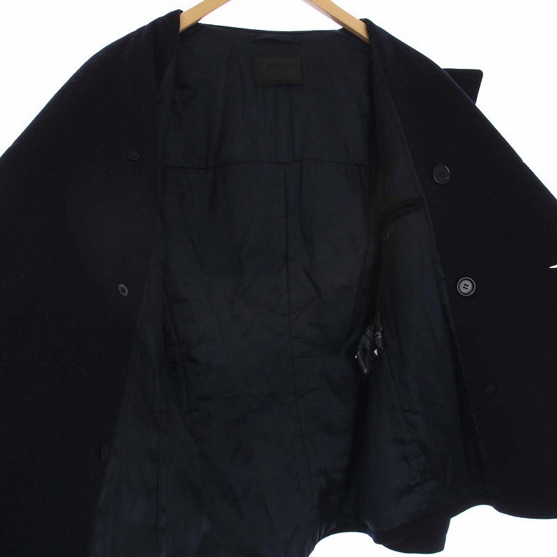 PRADA ブラック ウール ピーコート PRADA(プラダ) ピーコート(メンズ) - 海外通販のBUYMA
