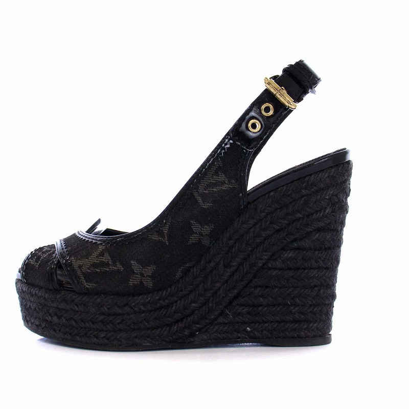 ルイヴィトン LOUIS VUITTON ウェッジソールサンダル ハイヒール  