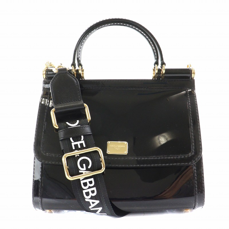 D&G 黒 ショルダーバッグ ロゴ付き D&G 黒 ショルダーバッグ ロゴ付き