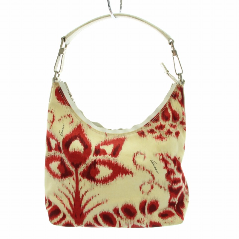 グッチ GUCCI オールドグッチ ワンショルダーバッグ ナイロン 総柄 