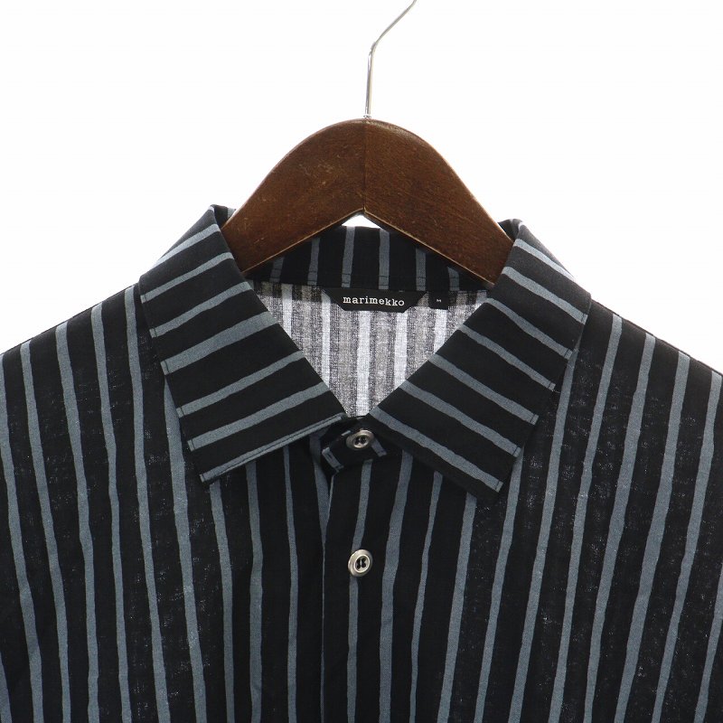 marimekko ヨカポイカ　黒グレーストライプ Jokapoika / Shirt（シャツ/ブラウス）｜marimekko（マリメッコ）の