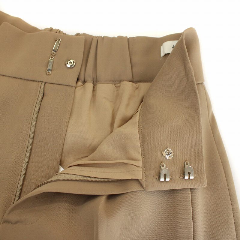 AMERI LAYERED WIDE PANTSベージュ 